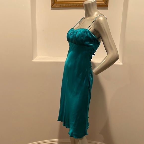CACHE Teal Midi Dress Size 10 - Picture 2 of 14
